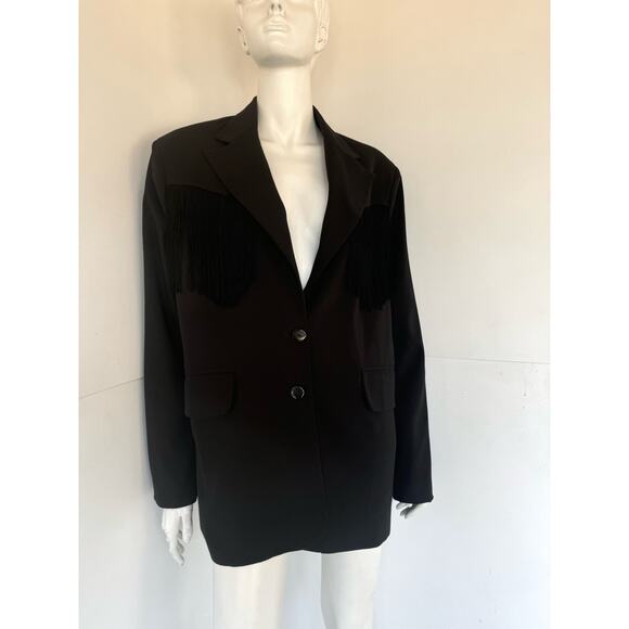 Farm Rio oversized black western blazer sz M - Picture 4 of 8
